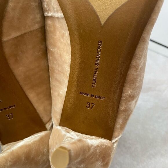 New with box Tabitha Simmons blush velvet peep toe heels size 37 6.5 AND 39 8.5 - Picture 11 of 14